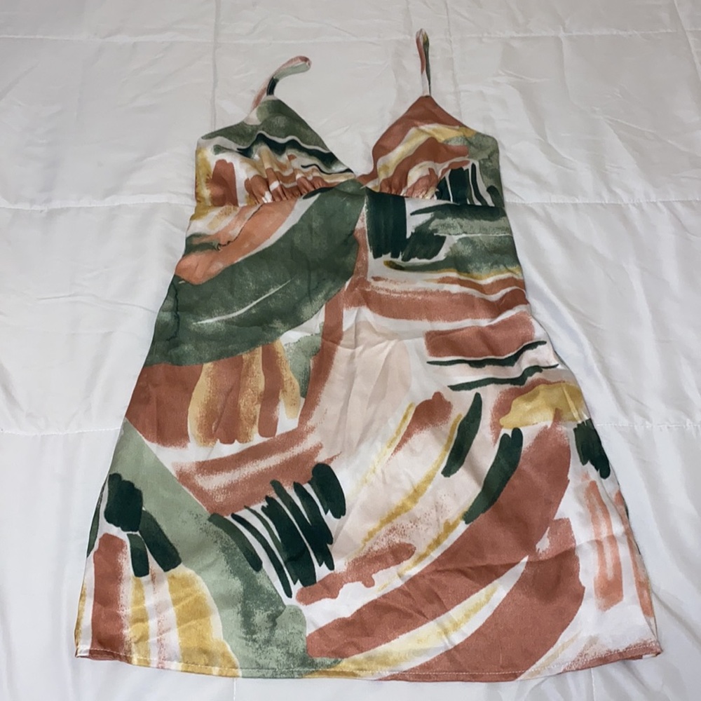 Deep V-Neck Mini Dress